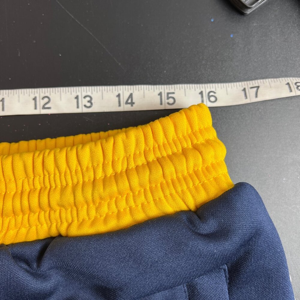 Third Eye Yellow & Navy Jogger Pants With Zip Pockets & Elastic Waist Size XXL - Picture 7 of 10